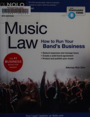 Cover of: Music law
