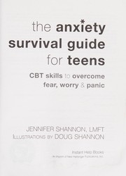 best books about Children'S Mental Health The Anxiety Survival Guide for Teens