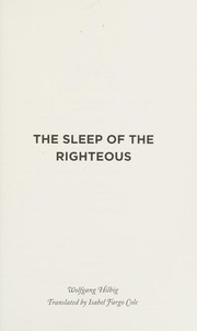 best books about Sleeping The Sleep of the Righteous