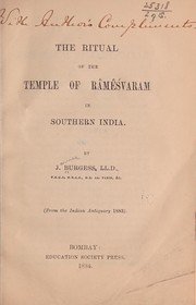 Cover of: The ritual of the temple of Râmêśvaram in Southern India