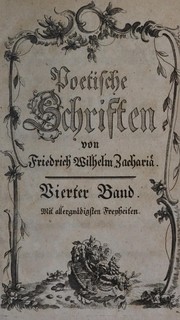 Cover of: Poetische Schriften