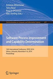 Cover of: Software Process Improvement and Capability Determination