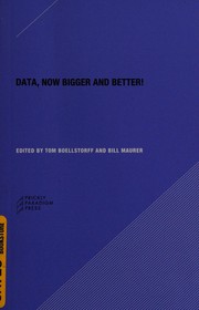 Cover of: Data, now bigger and better!