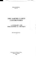 Cover of: The Sartre-Camus controversy