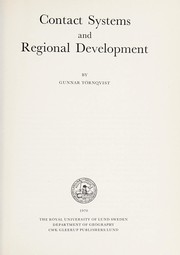Cover of: Contact systems and regional development. --