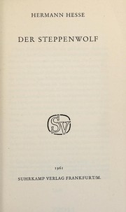 Cover of: Der Steppenwolf