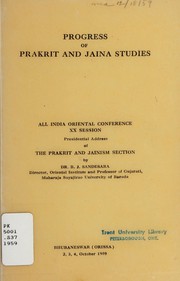 Cover of: Progress of Prakrit and Jaina studies