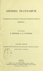 Cover of: Genera plantarum