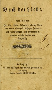 Cover of: Buch der Liebe