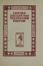 Cover of: Das Wesen der Kultur