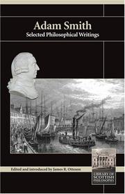 Cover of: Adam Smith: selected philosophical writings