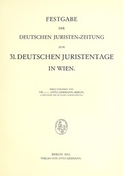 Cover of: Festgabe der Deutschen Juristen-Zeitung zum 31