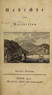 Cover of: Gedichte von Matthisson