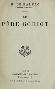 Cover of: Le père Goriot