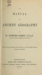Cover of: A manual of ancient geography