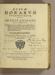 Cover of: Operae horarum succisiuarum, sive Meditationes historicae