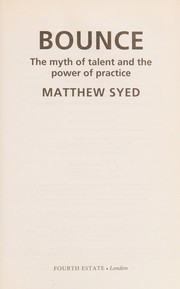 best books about failure Bounce: The Myth of Talent and the Power of Practice