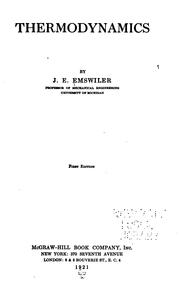 Cover of: Thermodynamics
