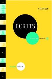 Cover of: Ecrits: A Selection