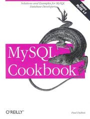 Cover of: MySQL Cookbook
