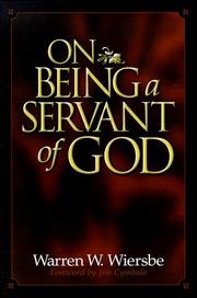 Cover of: On being a servant of God