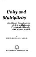 Cover of: Unity and multiplicity
