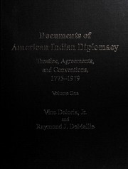 Cover of: Documents of American Indian diplomacy