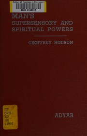 Cover of: Man's supersensory and spiritual powers