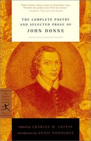 Cover of: The complete poetry and selected prose of John Donne: & the complete poetry of William Blake