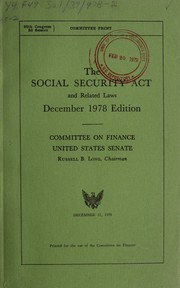 Cover of: Social Security Act