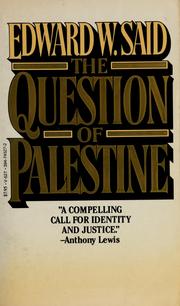 Cover of: The question of Palestine