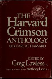 Cover of: The Harvard crimson anthology