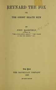 Cover of: Reynard the Fox or The Ghost Heath Run