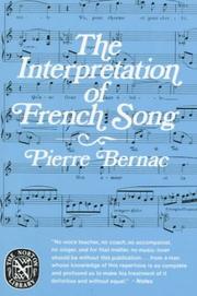 Cover of: The interpretation of French song