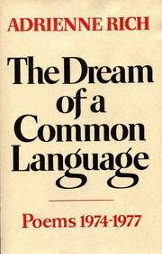 best books about Dreams The Dream of a Common Language: Poems 1974-1977