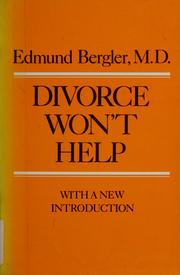 Cover of: Divorce won't help