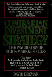 Cover of: Contrarian investment strategy