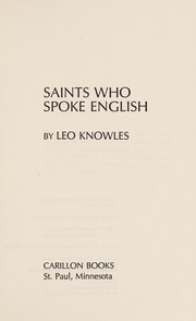 Cover of: Saints who spoke English