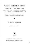 Cover of: North America from earliest discovery to first settlements