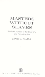 Cover of: Masters without slaves