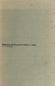 Cover of: Planning and economic policy in India