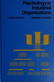 Cover of: Psychology in Industrial Organizations