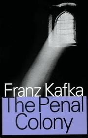 Cover of The penal colony, stories and short pieces
