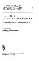 Cover of: English complex sentences