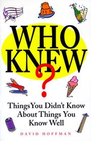 Cover of: Who knew?