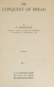 Cover of: La conquête du pain