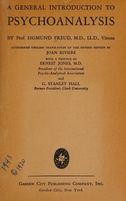 Cover of: A General Introduction to Psychoanalysis