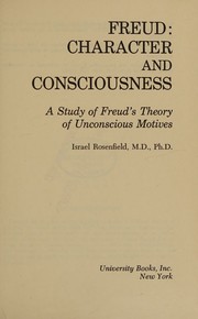 Cover of Freud: character and consciousness