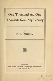 Cover of: One thousand and one thoughts from my library
