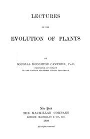 Cover of: Lectures on the evolution of plants